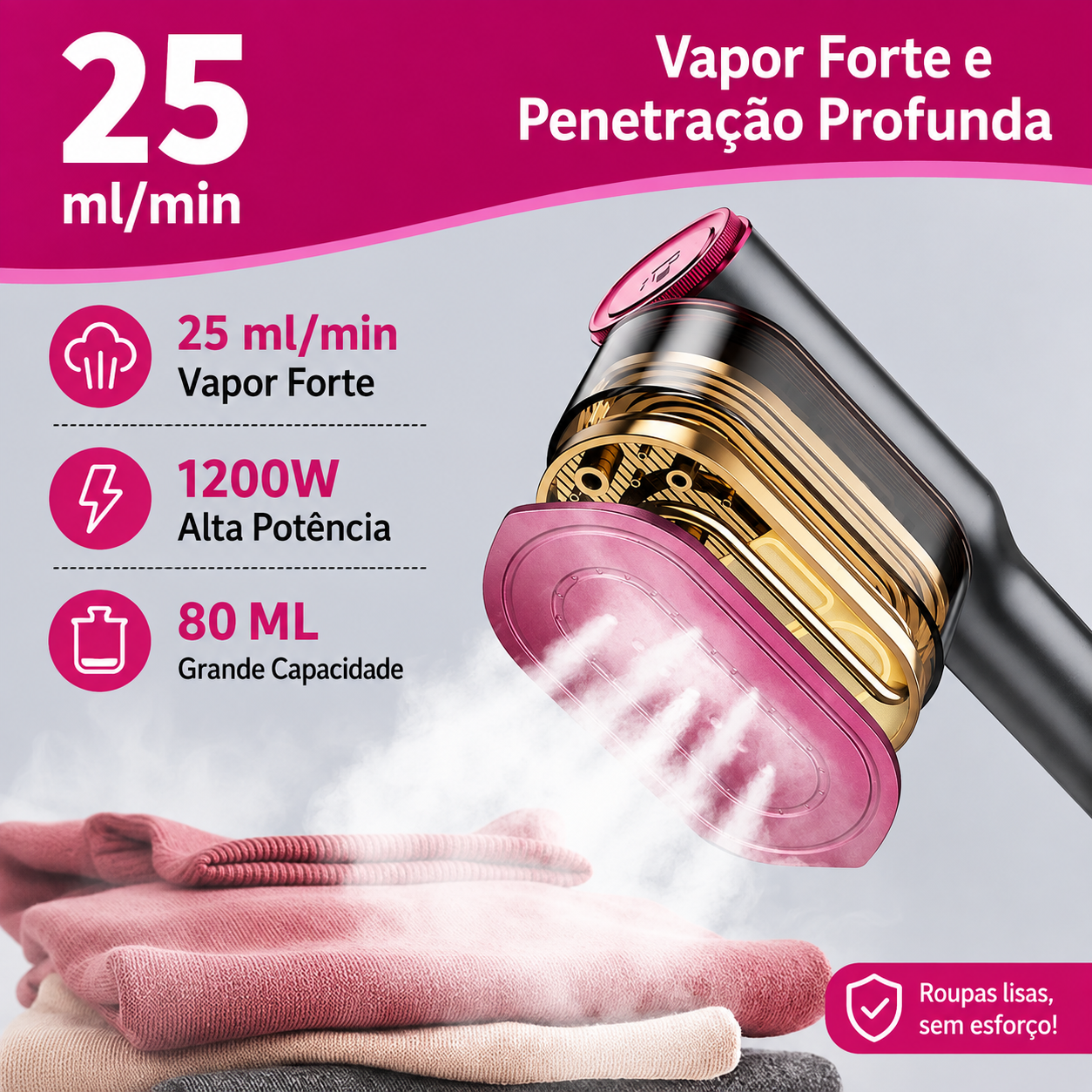 Dr Flash Vaporizador 2 Em 1 Para Roupas 1200w