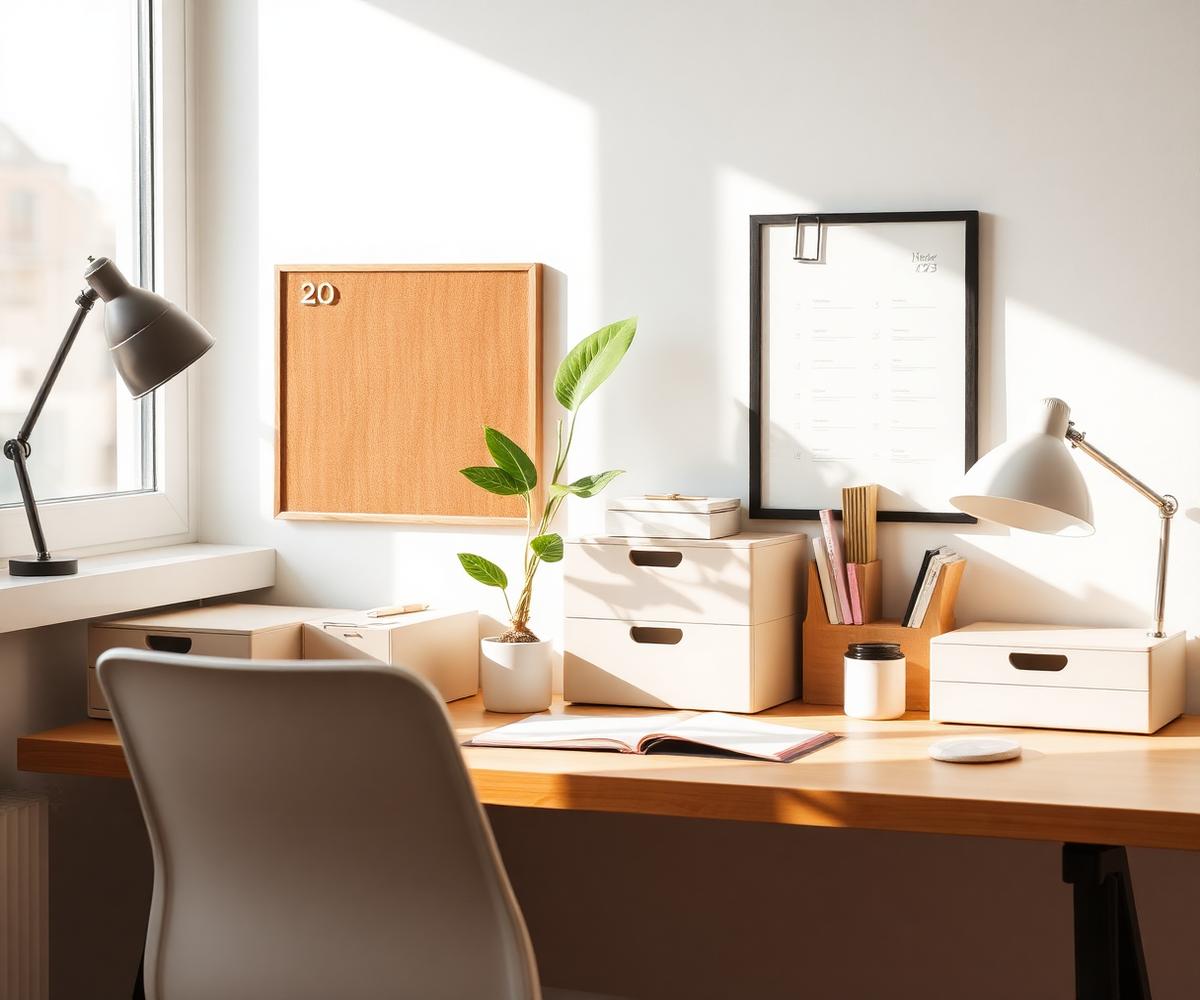 Espaço organizado com produtos versáteis do dia a dia